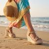 image:imageAllegra K Womens Bohemia Pull on Platform Wedge Heel SandalsBeige1
