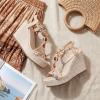 image:imageAllegra K Womens Bohemia Pull on Platform Wedge Heel SandalsBeige3