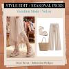 image:imageAllegra K Womens Bohemia Pull on Platform Wedge Heel SandalsBeige4