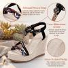 image:imageAllegra K Womens Bohemia Pull on Platform Wedge Heel SandalsBlack1