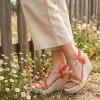 image:imageAllegra K Womens Bohemia Pull on Platform Wedge Heel SandalsOrange2