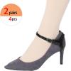 image:imageAllegra K Womens Detachable Adjustable Shoe Straps Belts Bands for Holding Loose High HeelsGlossy Black