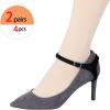 image:imageAllegra K Womens Detachable Adjustable Shoe Straps Belts Bands for Holding Loose High HeelsSuede Black