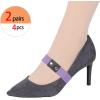 image:imageAllegra K Womens Detachable Shoe Strap Belt Band Replacement Elastic Ankle Straps for HeelsPurple