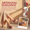 image:imageAllegra K Womens Embroidered Wedge Platform Peeptoe Slip Sandals Red 7