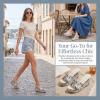 image:imageAllegra K Womens Embroidered Wedge Platform Peeptoe Slip Sandals White 65