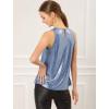 image:imageAllegra K Womens Metallic Tank Tops Shiny Sleeveless Party Disco ShirtBlue