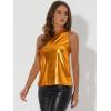 image:imageAllegra K Womens Metallic Tank Tops Shiny Sleeveless Party Disco ShirtOrange