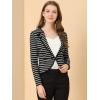 image:imageAllegra K Womens Notched Lapel Casual Work Office Striped BlazerBlack