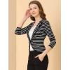 image:imageAllegra K Womens Notched Lapel Casual Work Office Striped BlazerBlack
