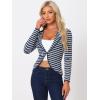 image:imageAllegra K Womens Notched Lapel Casual Work Office Striped BlazerBlue
