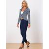 image:imageAllegra K Womens Notched Lapel Casual Work Office Striped BlazerBlue