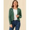 image:imageAllegra K Womens Notched Lapel Casual Work Office Striped BlazerGreen