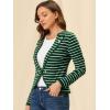 image:imageAllegra K Womens Notched Lapel Casual Work Office Striped BlazerGreen