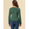 image:imageAllegra K Womens Notched Lapel Casual Work Office Striped BlazerGreen