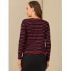 image:imageAllegra K Womens Notched Lapel Casual Work Office Striped BlazerRed Blue