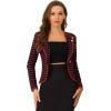 image:imageAllegra K Womens Notched Lapel Casual Work Office Striped BlazerRed Blue