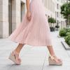 image:imageAllegra K Womens Platform Floral Bow Peeptoe Wedge Sandals Beige 7