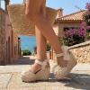 image:imageAllegra K Womens Platform Floral Bow Peeptoe Wedge Sandals Pink 85