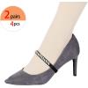 image:imageAllegra K Womens Rhinestone Detachable Elastic Band Ankle Shoe Straps for HeelsBlackgolden
