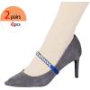 image:imageAllegra K Womens Rhinestone Detachable Elastic Band Ankle Shoe Straps for HeelsBluesilver