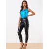 image:imageAllegra K Womens Shiny Top Party Club Cami Sparkly Metallic Tank TopDark Blue