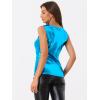 image:imageAllegra K Womens Shiny Top Party Club Cami Sparkly Metallic Tank TopDark Blue