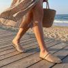 image:imageAllegra K Womens Slip on Mesh Flats Braided Slides SandalsGold