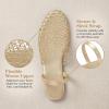 image:imageAllegra K Womens Slip on Mesh Flats Braided Slides SandalsGold