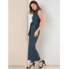 image:imageAllegra K Womens Wide Leg Jumpsuit 2026 Sleeveless Collared Tie Waist Coverall Button Down Cargo Cotton JumpsuitsNavy Blue