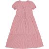 image:imageAllegra K Gingham Dress for Womens Summer Holiday Short Sleeve Midi Flowy Tie Front Beach DressesDark Red
