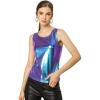 image:imageAllegra K Womens Shiny Top Party Club Cami Sparkly Metallic Tank TopBlue Purple