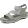 image:imageAllegra K Womens Walking Sandals Elastic Strap Wedge Heel SandalsGreen1