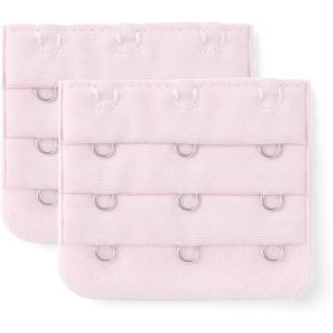 image:imageAllegra K 3 Hook 3 Row Stretchy Bra Strap Extenders Buckle Hooks Bra Band for WomenDark Pink