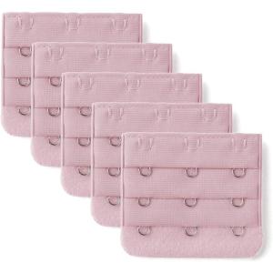 image:imageAllegra K 3 Hook 3 Row Stretchy Bra Strap Extenders Buckle Hooks Bra Band for WomenFlamingo