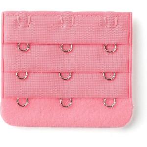 image:imageAllegra K 3 Hook 3 Row Stretchy Bra Strap Extenders Buckle Hooks Bra Band for WomenPink
