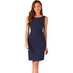 image:imageAllegra K Sheath Dress for Women Business Casual Sleeveless Boat Neck Retro Work Office Pencil Dresses 2026Dark Blue