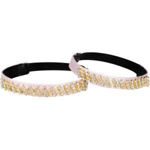image:imageAllegra K Womens Rhinestone Detachable Elastic Band Ankle Shoe Straps for HeelsPinkgolden