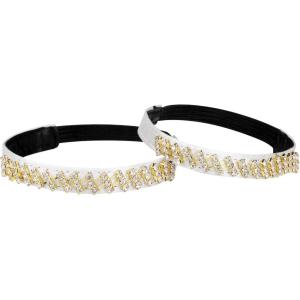 image:imageAllegra K Womens Rhinestone Detachable Elastic Band Ankle Shoe Straps for HeelsWhite