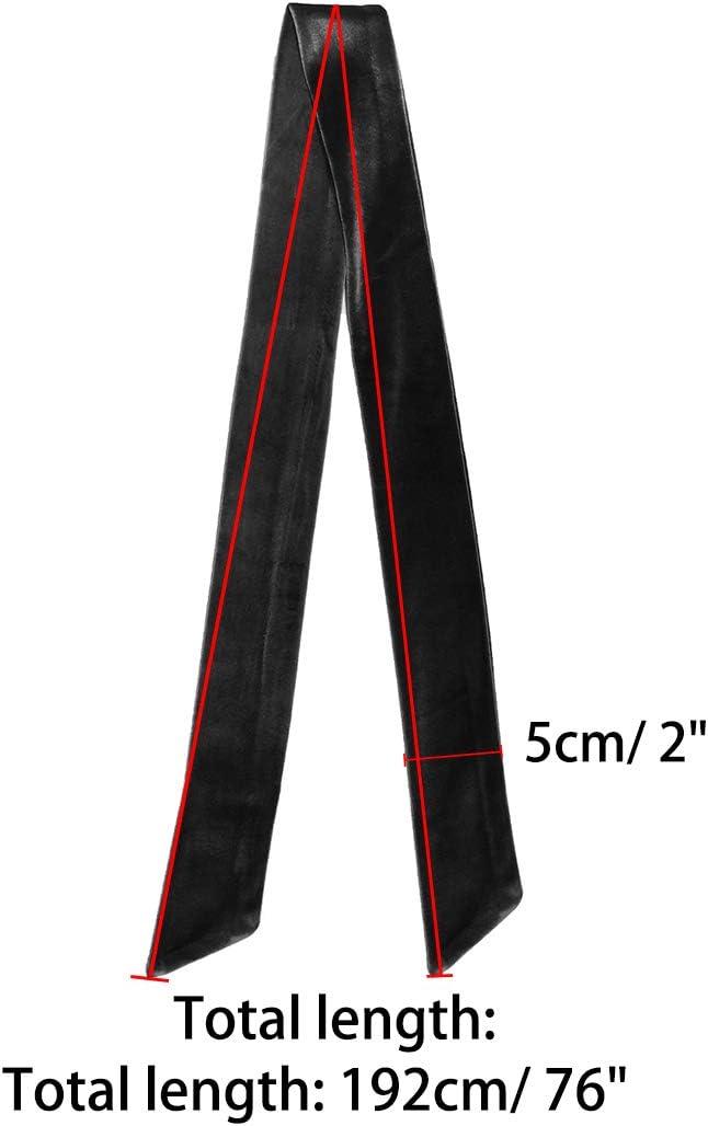 image:imageAllegra K Women Vintage Velvet Skinny Neck Scarves Solid Color Long Neckerchief Hairband Narrow WaistbandBlack