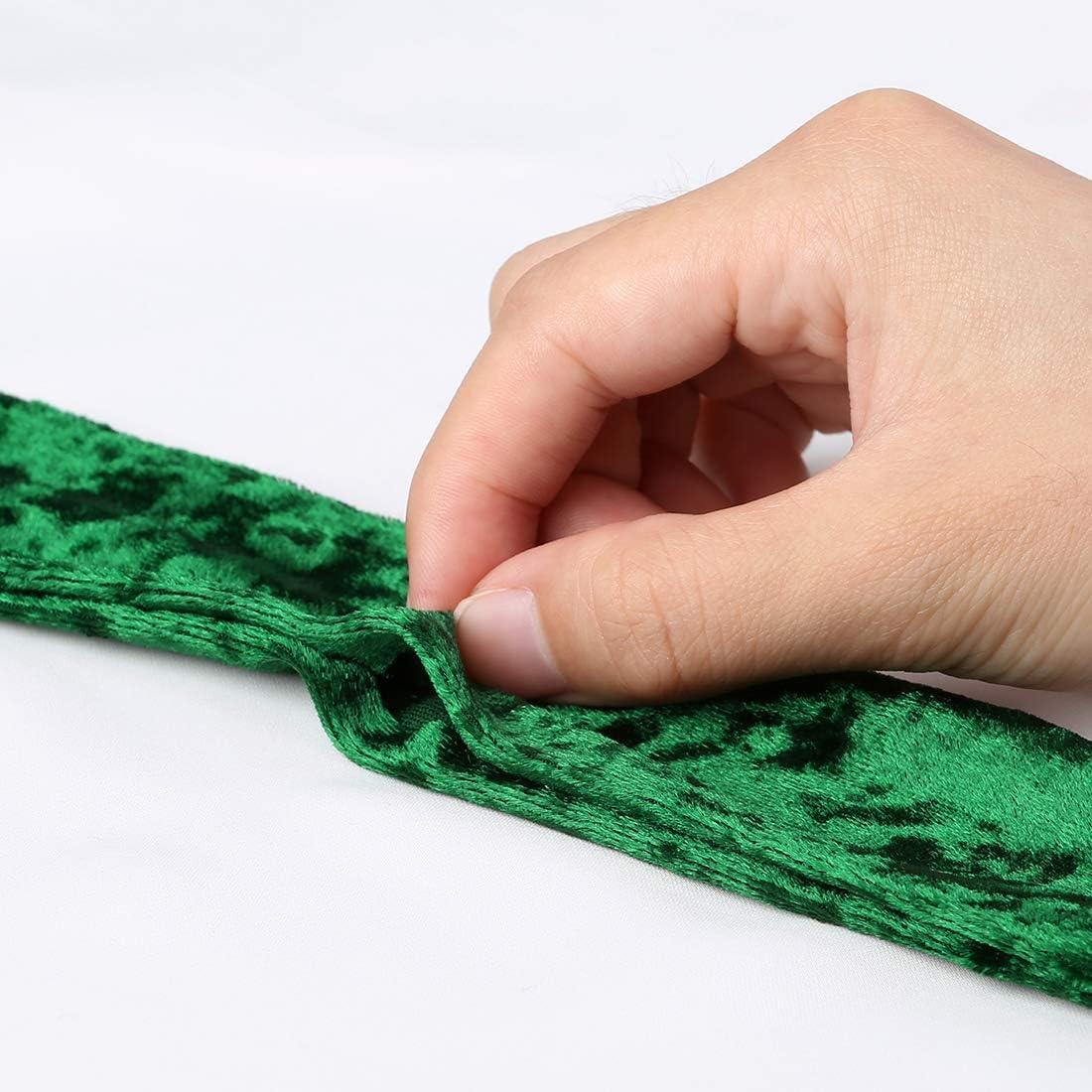 image:imageAllegra K Women Vintage Velvet Skinny Neck Scarves Solid Color Long Neckerchief Hairband Narrow WaistbandDark Green