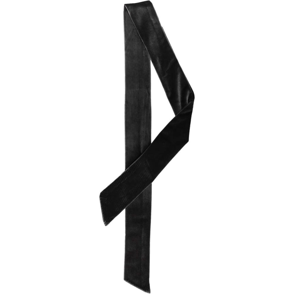 image:imageAllegra K Women Vintage Velvet Skinny Neck Scarves Solid Color Long Neckerchief Hairband Narrow WaistbandBlack
