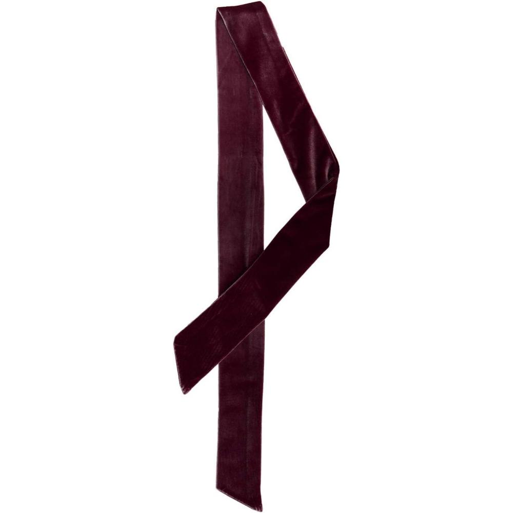image:imageAllegra K Women Vintage Velvet Skinny Neck Scarves Solid Color Long Neckerchief Hairband Narrow WaistbandWine Red