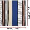 image:imageAllegra K 50cm Small Stripe Print Square Neck Wrap Scarves Head Scarf Kerchief Neckerchief Bandana for WomenBlue