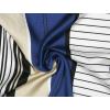 image:imageAllegra K 50cm Small Stripe Print Square Neck Wrap Scarves Head Scarf Kerchief Neckerchief Bandana for WomenBlue