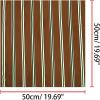 image:imageAllegra K 50cm Small Stripe Print Square Neck Wrap Scarves Head Scarf Kerchief Neckerchief Bandana for WomenBrown With Buckle