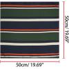 image:imageAllegra K 50cm Small Stripe Print Square Neck Wrap Scarves Head Scarf Kerchief Neckerchief Bandana for WomenGreen Blue