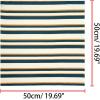 image:imageAllegra K 50cm Small Stripe Print Square Neck Wrap Scarves Head Scarf Kerchief Neckerchief Bandana for WomenPeacock Green