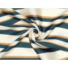 image:imageAllegra K 50cm Small Stripe Print Square Neck Wrap Scarves Head Scarf Kerchief Neckerchief Bandana for WomenPeacock Green