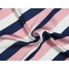 image:imageAllegra K 50cm Small Stripe Print Square Neck Wrap Scarves Head Scarf Kerchief Neckerchief Bandana for WomenPink White